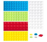 Gommini Paracolpi in Silicone 194 Pezzi, Ammortizzatori Adesivi Antirumore con 5 Colori e 5 Dimensioni (8mm, 1cm) per Porte, Mobili, Cassetti, Armadi - Adesivi Tattili Braille per non Vedenti