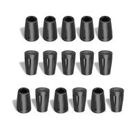 Gommini per Bastoncini da Nordic Walking 16 Pezzi Protezioni in Gomma per le Copri Punte Gommini di Ricambio per Bastoncini da Trekking Nero