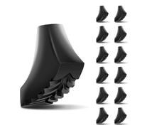 Gommini per Bastoncini Walking 12 Pezzi, Gommini Perracchette da Trekking per Comuni Bastoni da Passeggio e Bastoncini da Nordic Walking, Gommini Asphalt Stabili e Con per Bastoncini da Passeggio