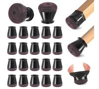 Gommini per Sedie 20pcs - Feltrini per Sedie in Silicone Con Feltrini, Protezioni Antiscivolo e Silenziose per Pavimenti in Legno Duro Resistente a Graffi Adatto a Gambe da 13-20mm