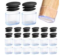 Gommini per Sedie Ovali, 48 Pezzi 15mm x 30mm Cuscinetti Ovali Tappi per Sedie per Tappi Terminali in Silicone per Inserti del Tubo per Tubi, Metallo, Tubo Protezione, Mobili