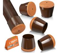 Gommini per Sedie Rotondi, 16 Pezzi Feltrini per Sedie, Tappi per le Gambe Delle Sedie per Pavimenti in Legno, Protezione Antigraffio, Elastiche(Fit:29-37mm)