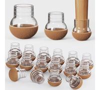 Gommini per Sedie Rotondi, 24 Pezzi Silicone Tappini per Gambe Sedia, Feltrini Piedini er Pavimenti in Legno Moquette, Diametro di 20-26mm