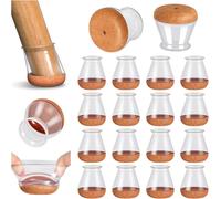 Gommini per Sedie Rotondi Con Feltrini Aggiornato Ispessito, 16 Pezzi Coprigambe