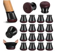 Gommini per Sedie Rotondi Con feltrini aggiornato ispessito, 16 pezzi Coprigambe per sedie, Protezioni per Gambe di Sedie Mobili per Pavimenti in Legno（nero)