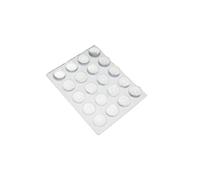Gommini tondi adesivi in Silicone Trasparente - Paracolpi per Porte, Mobilio, Cassetti, Armadi e Finestre - Disponibili in diversi spessori (Ø 13mm, spessore 7,5mm, 20 pezzi)