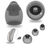 Gommini ventilati in silicone per apparecchi acustici, compatibile con Phonak 4.0, Nero, S, M, L, 6 pezzi