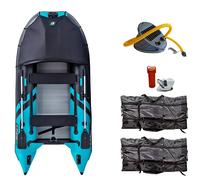 Gommone GLADIATOR ACTIVE C330AD black turquoise - gommone gonfiabile con pavimento in drop-stitch - set: con motore elettrico PARSUN JOY 1,2 kW