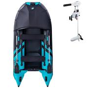 Gommone GLADIATOR ACTIVE C330AD black turquoise - gommone gonfiabile con pavimento in drop-stitch - set: con motore elettrico PARSUN JOY 1,2 kW