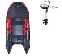 Gommone GLADIATOR ACTIVE C330AL red black - gommone gonfiabile con pavimento in alluminio - set: con motore elettrico PARSUN JOY 1,2 kW