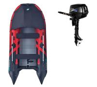 Gommone GLADIATOR ACTIVE C330AL red black - gommone gonfiabile con pavimento in alluminio - set: con motore a scoppio PARSUN F5 BMS 3,6 kW