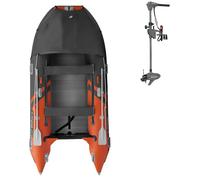 Gommone GLADIATOR ACTIVE C370AL orange dark gray - gommone gonfiabile con pavimento in alluminio - set: con motore elettrico PRIME 70 da 12V