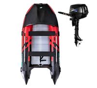 Gommone GLADIATOR ACTIVE C370AL red black - gommone gonfiabile con pavimento in alluminio - set: con motore a scoppio PARSUN F5 BMS 3,6 kW