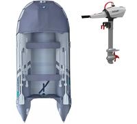 Gommone GLADIATOR ACTIVE C420AL light dark grey - gomone gonfiabile con pavimento in alluminio - set: con motore elettrico PARSUN JOY 1,2 kW
