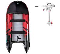 Gommone GLADIATOR ACTIVE C420AL red black - gomone gonfiabile con pavimento in alluminio - set: con motore a scoppio PARSUN F5 BMS 3,6 kW