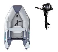 Gommone GLADIATOR AK240AD light dark grey - gommone gonfiabile con pavimento in drop-stitch - set: con motore elettrico PARSUN JOY 1,2 kW