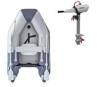 Gommone GLADIATOR AK240AD light dark grey - gommone gonfiabile con pavimento in drop-stitch - set: con motore elettrico PARSUN JOY 1,2 kW