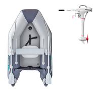 Gommone GLADIATOR AK240AD light dark grey - gommone gonfiabile con pavimento in drop-stitch - set: con motore elettrico PARSUN JOY 1,2 kW