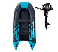 Gommone GLADIATOR CLASSIC B330AD black turquoise - gommone gonfiabile con pavimento in drop-stitch - set: con motore a scoppio PARSUN F2,6 BMS 1,9 kW