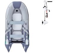 Gommone GLADIATOR CLASSIC B330AD light dark grey - gommone gonfiabile con pavimento in drop-stitch - set: con motore elettrico WOLONG 1,5 kW