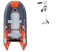 Gommone GLADIATOR CLASSIC B330AD orange dark grey - gommone gonfiabile con pavimento in drop-stitch - set: con motore elettrico REMIGO 1 kW
