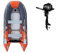 Gommone GLADIATOR CLASSIC B330AD orange dark grey - gommone gonfiabile con pavimento in drop-stitch - set: con motore elettrico REMIGO 1 kW