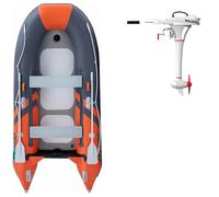 Gommone GLADIATOR CLASSIC B330AD orange dark grey - gommone gonfiabile con pavimento in drop-stitch - set: con motore elettrico REMIGO 1 kW