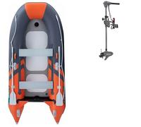 Gommone GLADIATOR CLASSIC B330AD orange dark grey - gommone gonfiabile con pavimento in drop-stitch - set: con motore elettrico PRIME 70 da 12V