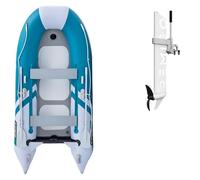 Gommone GLADIATOR CLASSIC B330AD sea green white - gommone gonfiabile con pavimento in drop-stitch - set: con motore elettrico REMIGO 1 kW