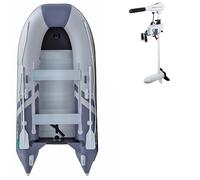 Gommone GLADIATOR CLASSIC B330AL light dark grey - gommone gonfiabile con pavimento in alluminio - set: con motore elettrico PARSUN JOY 1,2 kW