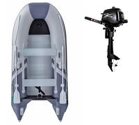 Gommone GLADIATOR CLASSIC B330AL light dark grey - gommone gonfiabile con pavimento in alluminio - set: con motore elettrico PARSUN JOY 1,2 kW