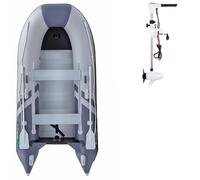 Gommone GLADIATOR CLASSIC B330AL light dark grey - gommone gonfiabile con pavimento in alluminio - set: con motore elettrico PARSUN JOY 1,2 kW