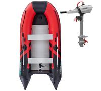 Gommone GLADIATOR CLASSIC B330AL red black - gommone gonfiabile con pavimento in alluminio - set: con motore elettrico PARSUN JOY 1,2 kW