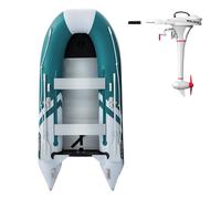 Gommone GLADIATOR CLASSIC B330AL sea green white - gommone gonfiabile con pavimento in alluminio - set: con motore elettrico REMIGO 1 kW