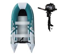 Gommone GLADIATOR CLASSIC B330AL sea green white - gommone gonfiabile con pavimento in alluminio - set: con motore elettrico REMIGO 1 kW