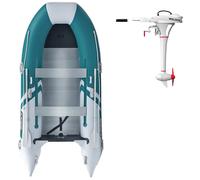 Gommone GLADIATOR CLASSIC B370AL sea green white - gommone gonfiabile con pavimento in alluminio - set: con motore a scoppio PARSUN F5 BMS 3,6 kW