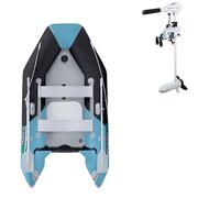 Gommone GLADIATOR LIGHT AK280AD black turquoise - gommone gonfiabile con pavimento in drop-stitch - set: con motore elettrico VENOM 44 da 12V