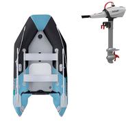 Gommone GLADIATOR LIGHT AK280AD black turquoise - gommone gonfiabile con pavimento in drop-stitch - set: con motore elettrico PARSUN JOY 1,2 kW