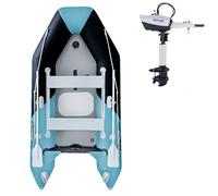 Gommone GLADIATOR LIGHT AK300AD black turquoise - gommone gonfiabile con pavimento in drop-stitch - set: con motore elettrico PARSUN JOY 1,2 kW
