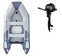 Gommone GLADIATOR LIGHT AK300AD light dark grey - gommone gonfiabile con pavimento in drop-stitch - set: con motore elettrico REMIGO 1 kW