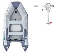 Gommone GLADIATOR LIGHT AK300AD light dark grey - gommone gonfiabile con pavimento in drop-stitch - set: con motore elettrico REMIGO 1 kW