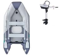 Gommone GLADIATOR LIGHT AK300AD light dark grey - gommone gonfiabile con pavimento in drop-stitch - set: con motore elettrico PARSUN JOY 1,2 kW