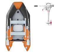 Gommone GLADIATOR LIGHT AK300AD orange dark grey - gommone gonfiabile con pavimento in drop-stitch - set: con motore elettrico WOLONG 1,5 kW
