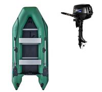 Gommone GLADIATOR LIGHT AK340WF green - gommone gonfiabile con pavimento in legno - set: con motore a scoppio PARSUN F5 BMS 3,6 kW