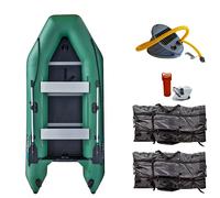 Gommone GLADIATOR LIGHT AK340WF green - gommone gonfiabile con pavimento in legno - set: con motore elettrico REMIGO 1 kW