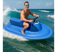 Gommone Gonfiabile a Getto D'acqua per 2 Persone Migliorato - Barca Blu Non Motorizzata | Capacità Di 220KG | Sicurezza a Doppia Pinna | Adatto per Piscina, Lago E Oceano, Senza Propulsore