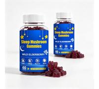 Gommose For Il Recupero Notturno Con Funghi For Un Sonno Profondo | Gomme Gommose For Dormire Al Sambuco Selvatico For Alleviare La Fatica Fisica E Freschezza Mattutina(2pcs)