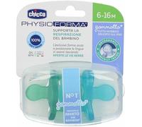 Chicco PhysioForma - Succhietto Gommotto 6-16M Crystal in Silicone, 2 Pezzi