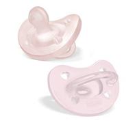 Chicco - physioforma gommotto rosa in silicone 2 pezzi | 2-6 mesi