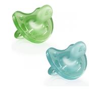 Gommotto bimbo Dual Soft (16-36m) silicone 2 pz PHYSIOFORMA Verde e Azzurro 730